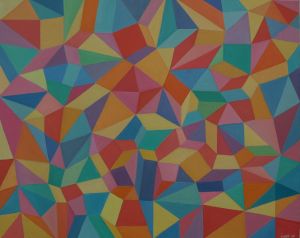 Geometric art., 2020, oil on canvas, 80x100 cm